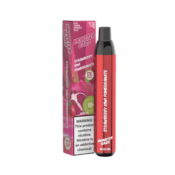 Monster Bars Disposable | 2500 Puffs | 6mL Strawberry Kiwi Pomegranate