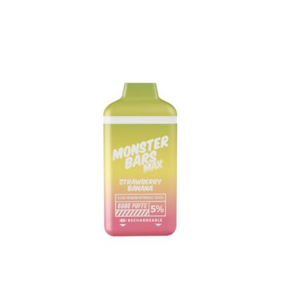 Monster Bars Max Disposable 6000 Puffs 12mL strawberry banana