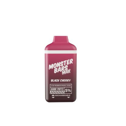 Monster Bars Max Disposable 6000 Puffs 12mL black cherry