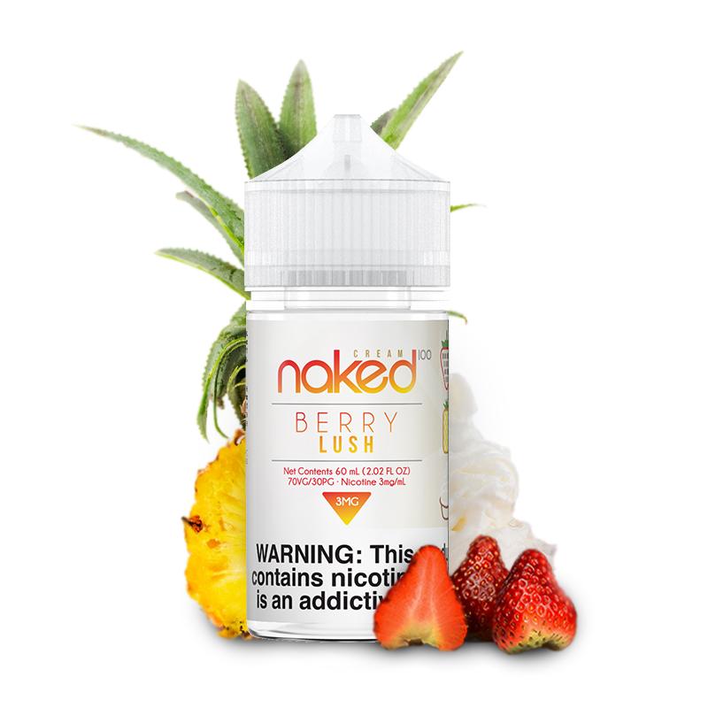 Pineapple Berry (Berry Lush) by Naked 100 60ml bottle with background