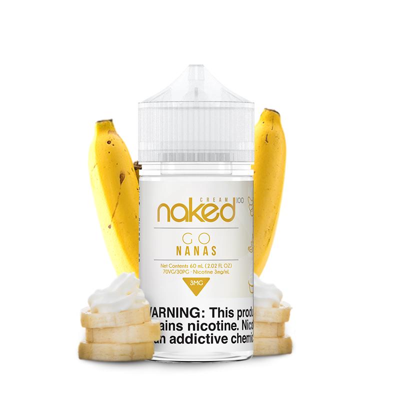Go Nanas by Naked 100 Cream 60ml bottle with background
