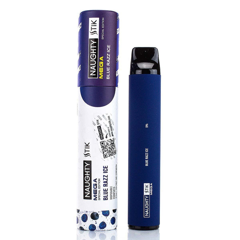 NAUGHTY STICK Disposable E-Cigs 2000 Puff  (Individual) blue razz ice with packaging