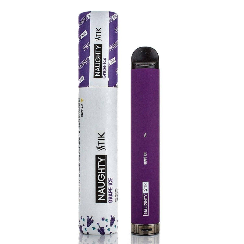 NAUGHTY STICK Disposable E-Cigs 2000 Puff  (Individual) grape ice with packaging