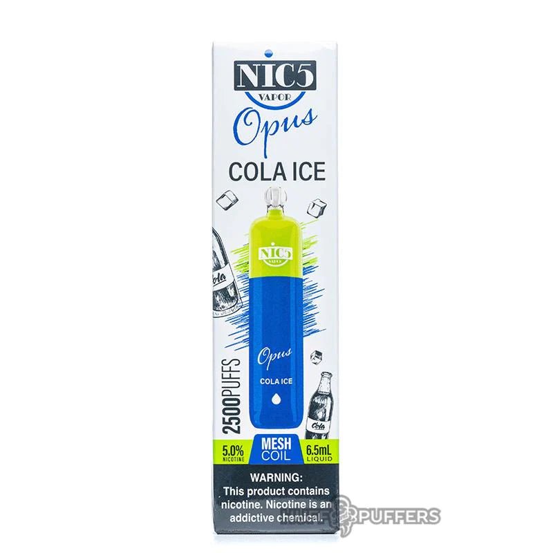 Nic5 Disposable | 2500 Puffs | 6.5mL- Cola Ice packaging
