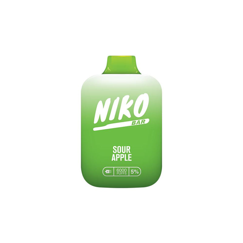 Niko Bar Disposable | 7000 Puffs | 15mL 50mg - Sour Apple