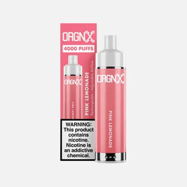 ORGNX Disposable 4000 puffs 9mL 5% pink lemonade with packaging