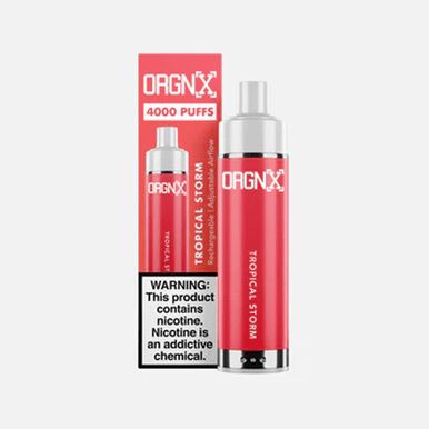 ORGNX Disposable 4000 puffs 9mL 5% tropical storm with packaging