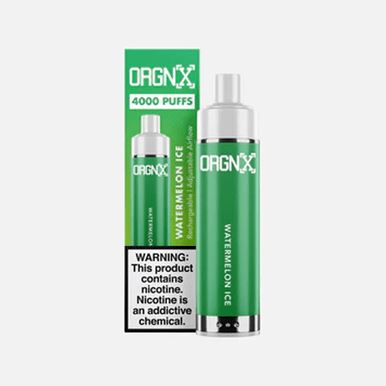 ORGNX Disposable 4000 puffs 9mL 5% watermelon ice with packaging