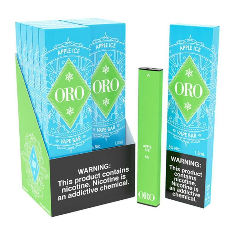 ORO Disposable | 300 Puffs | 1.3ml apple ice with packaging