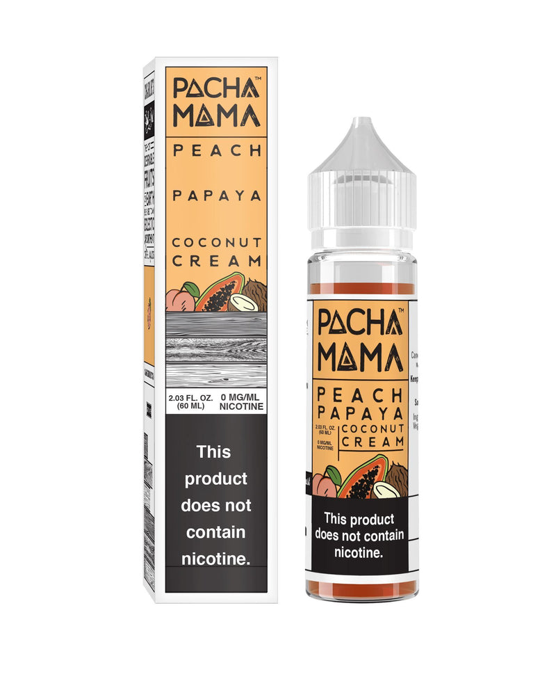  Peach Papaya Coconut Cream by Pachamama EJuice TFN 60ml with packaging