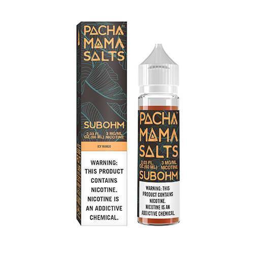 Icy Mango by PACHAMAMA Sub Ohm Salts 60ml with packaging