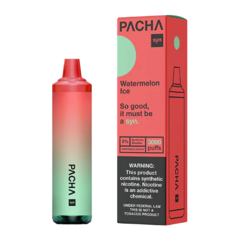 Pachamama Syn Disposable | 3000 Puffs | 8mL - Watermelon Ice with packaging