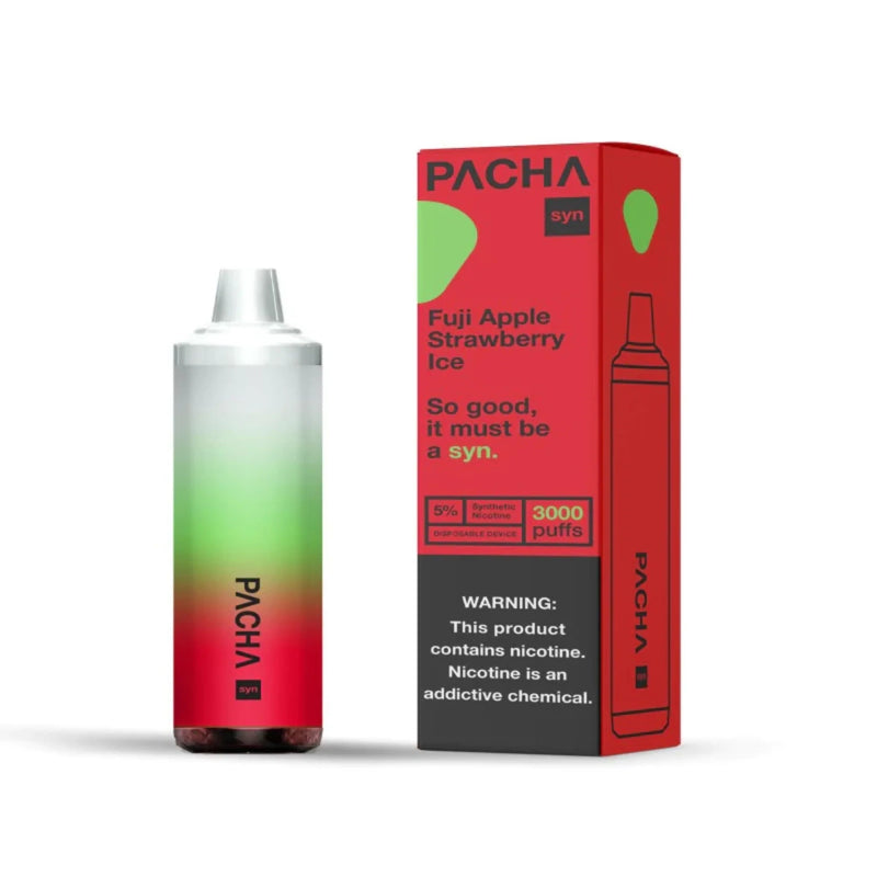 Pachamama Syn Disposable | 3000 Puffs | 8mL - Fuji Apple Strawberry Ice with packaging