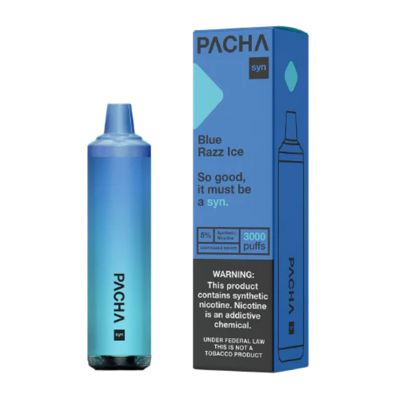 Pachamama Syn Disposable | 3000 Puffs | 8mL - Blue Razz Ice with packaging
