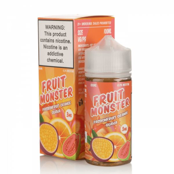 Passionfruit Orange Guava By Fruit Monster E-Liquid with packaging