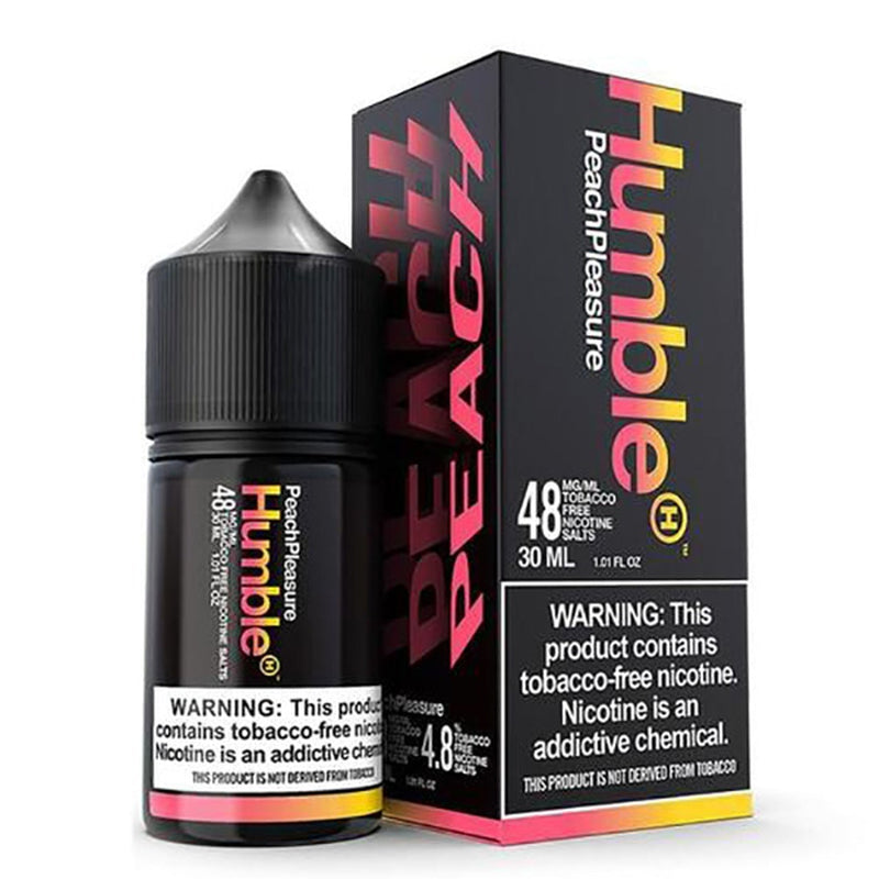 Peach Pleasure Tobacco-Free Nicotine By Humble Salts 30ml with packaging
