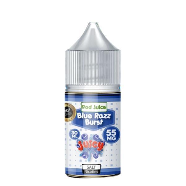 Blue Razz Burst Salt by POD JUICE E-Liquid 30ml bottle