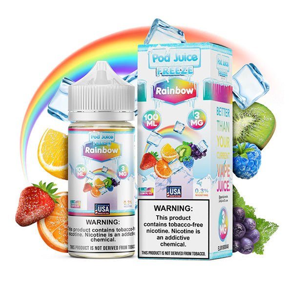Pod Juice TFN Series 100mL - Rainbow Freeze with Packaging