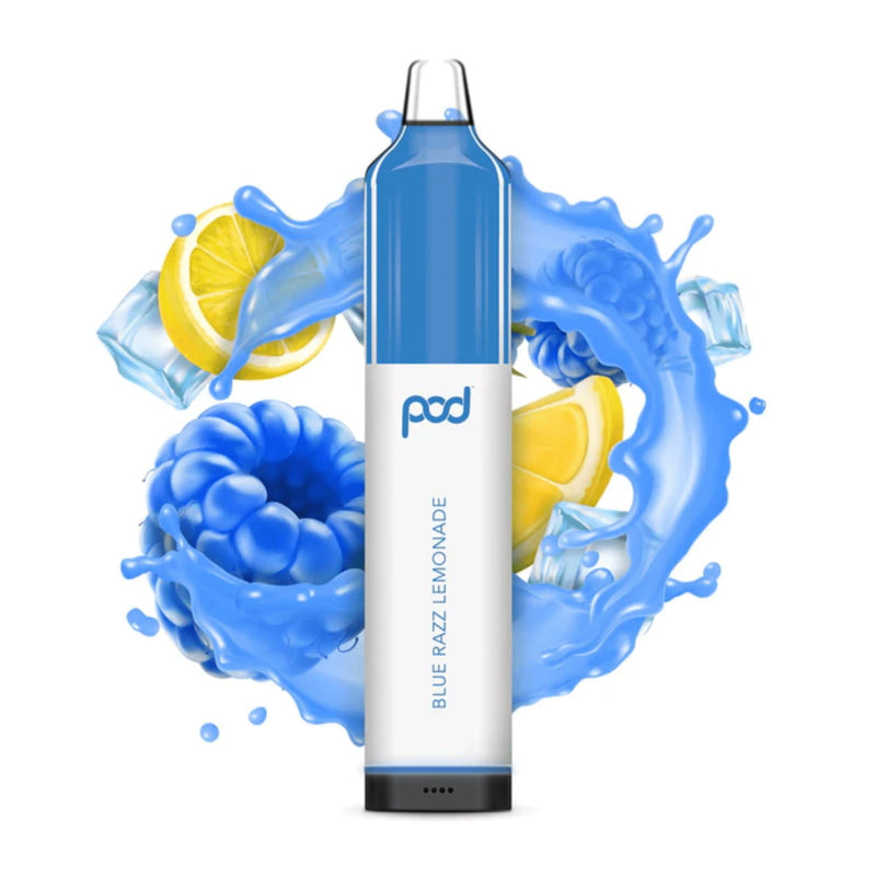 Pod Mesh 5500 Disposable | 5500 Puffs | 12mL - Blue Razz Lemonade with background