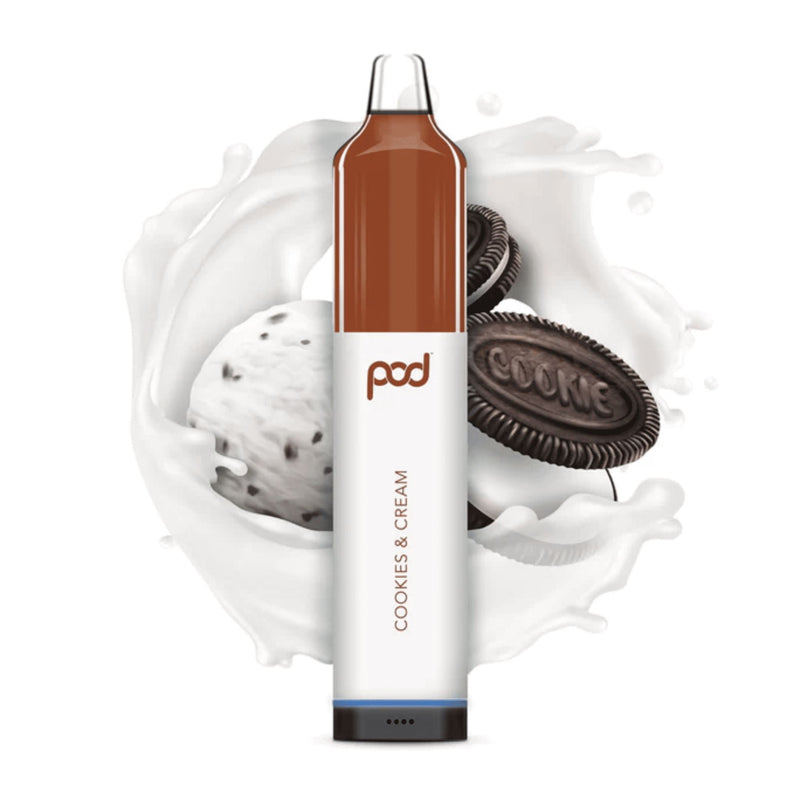 Pod Mesh 5500 Disposable | 5500 Puffs | 12mL - Cookies & Cream with background