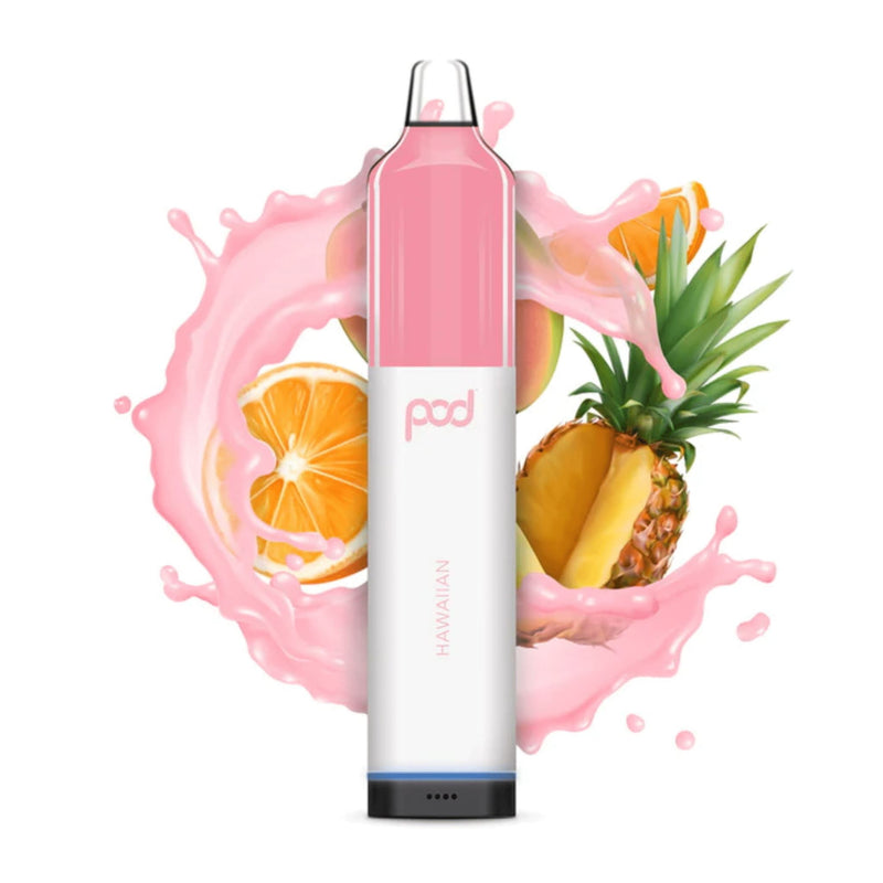 Pod Mesh 5500 Disposable | 5500 Puffs | 12mL Hawaiian with background