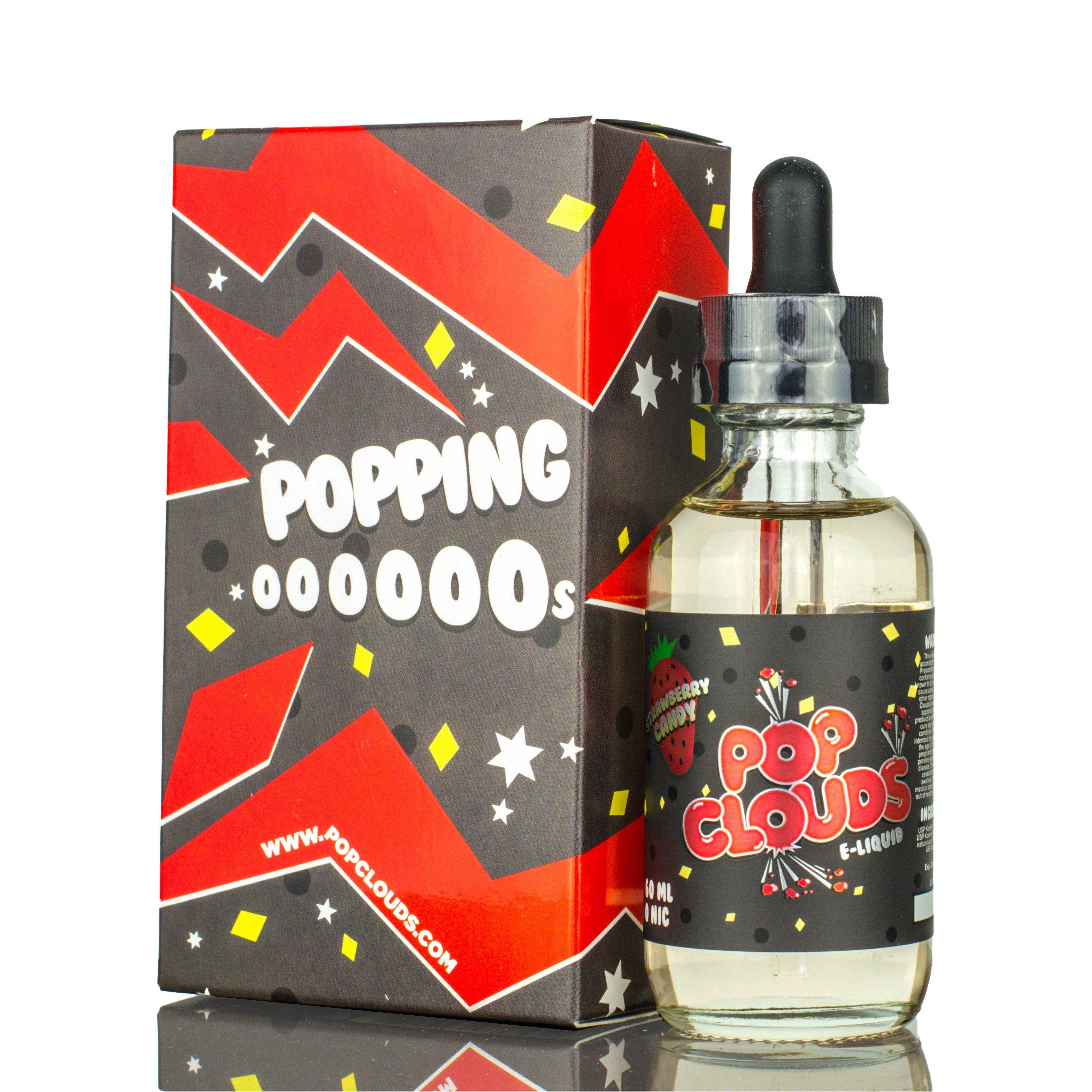 Strawberry Candy by Pop Clouds E-Liquid 60ml with packaging