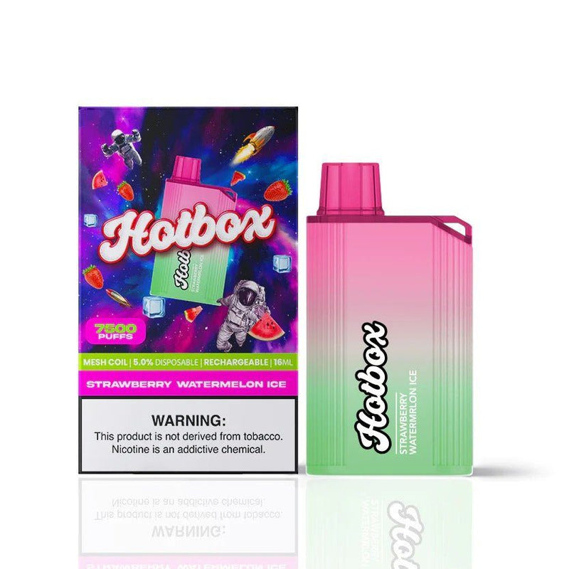 Puff HotBox Disposable | 7500 puffs | 16mL - Strawberry Watermelon Ice with packaging