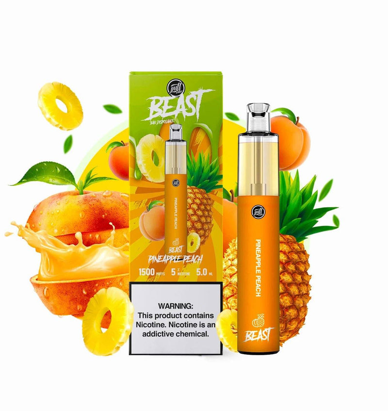 PUFF LABS | Puff Beast Bar Disposable 1500 Puff (Individual) pineapple peach with packaging