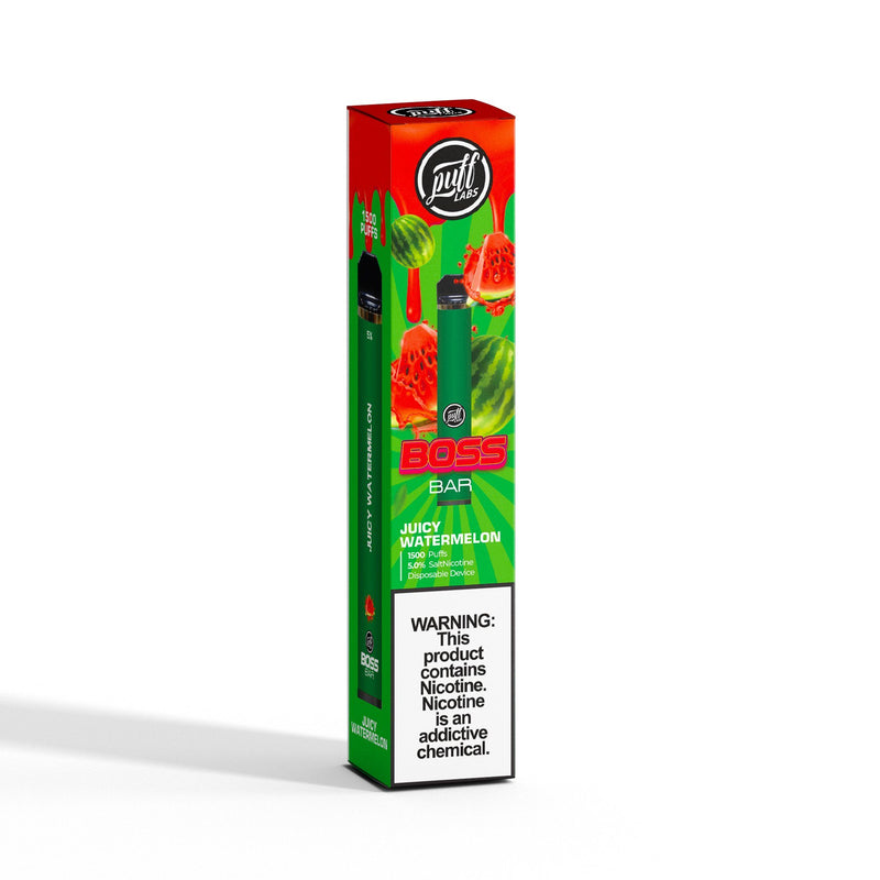 PUFF LABS | Puff Boss Bar Disposable 5% Nicotine (Individual) juicy watermelon packaging