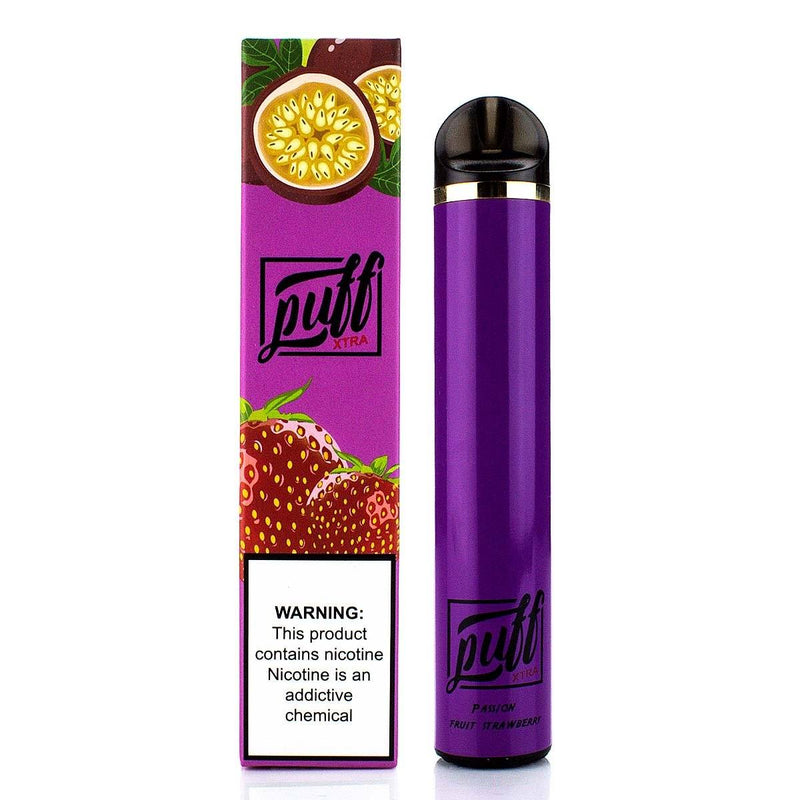 PUFF LABS | XTRA Disposable E-Cigs 5% Nicotine (Individual) passionfruit strawberry with packaging