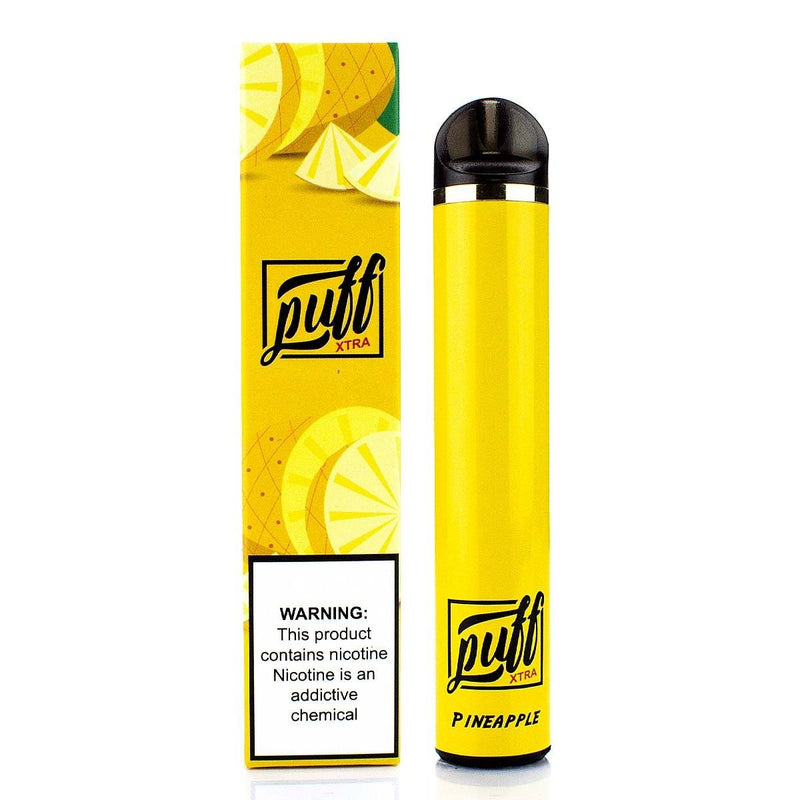 PUFF LABS | XTRA Disposable E-Cigs 5% Nicotine (Individual) pineapple with packaging