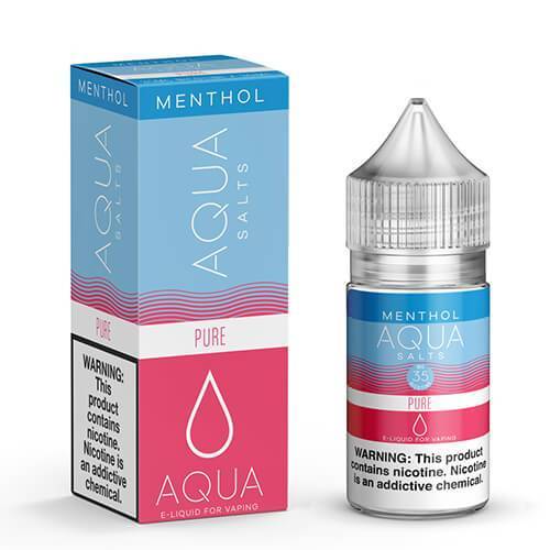 Pure Menthol by Aqua Synthetic Nicotine Salts E-Liquid with packaging