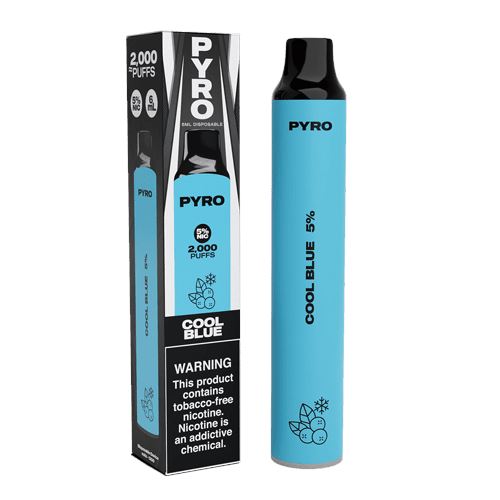 Pyro Disposable 2000 Puffs 6mL cool blue with packaging
