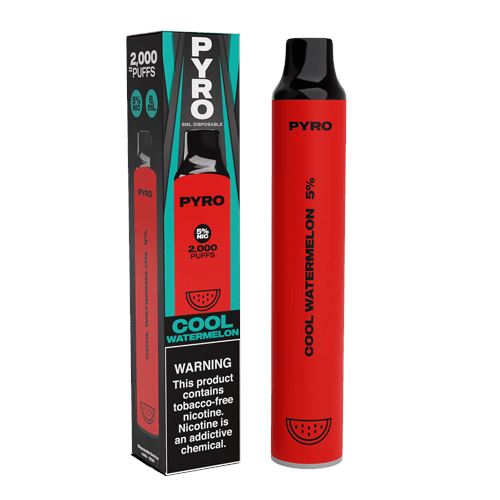 Pyro Disposable 2000 Puffs 6mL cool watermelon with packaging