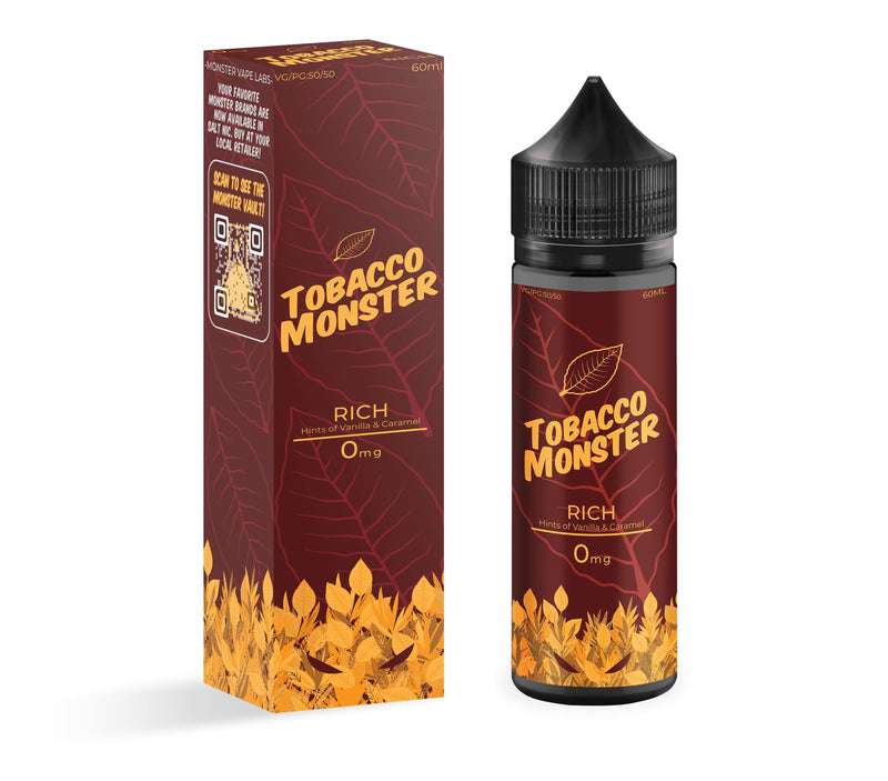 Rich by Tobacco Monster E-Liquid with packaging