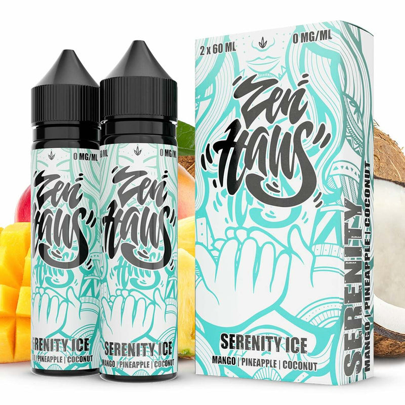 Serenity ICE by ZEN HAUS E-Liquid 2X 60ml with packaging