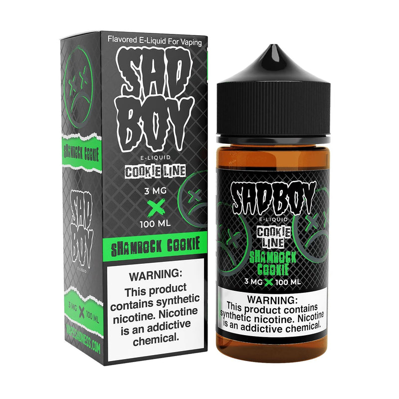 Shamrock Cookie by Sadboy E-Liquid 100ml with packaging