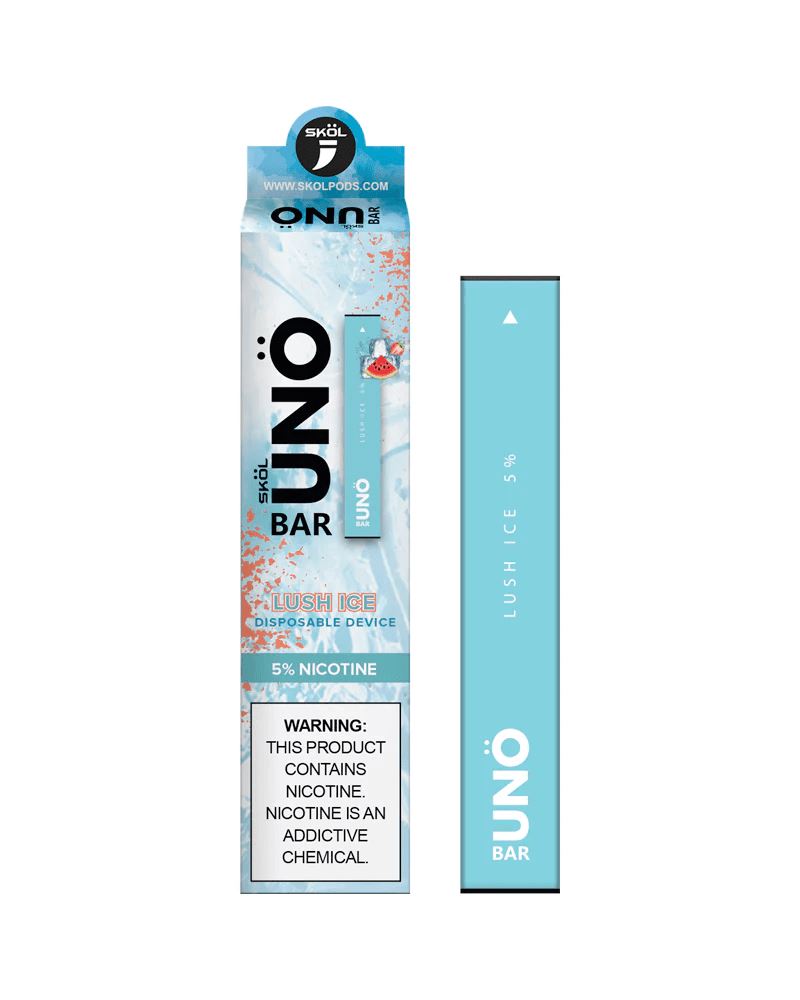 SKOL | UNO Bar Disposable 5% Nicotine (Individual) lush ice with packaging