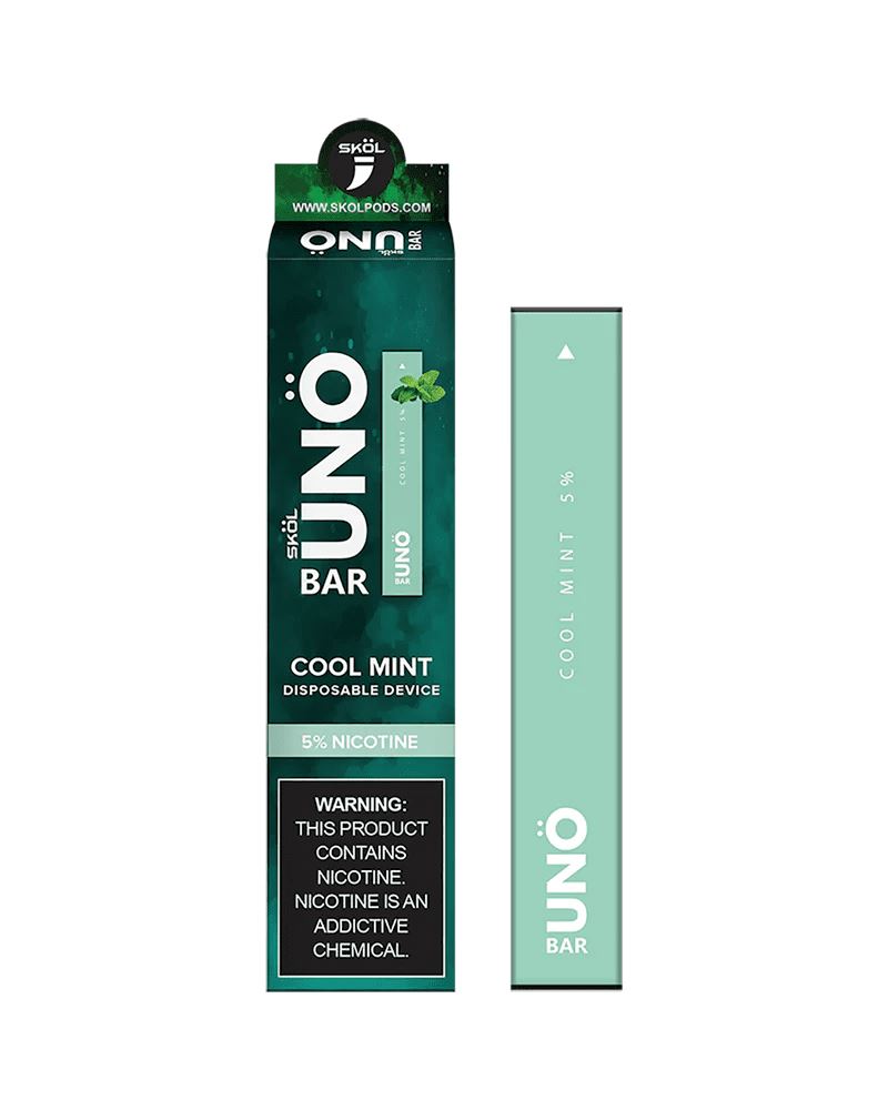 SKOL | UNO Bar Disposable 5% Nicotine (Individual) cool mint with packaging