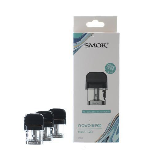 SMOK Novo 2 Replacement Pod Cartridge (Pack of 3) Mesh 1.0ohm with packaging