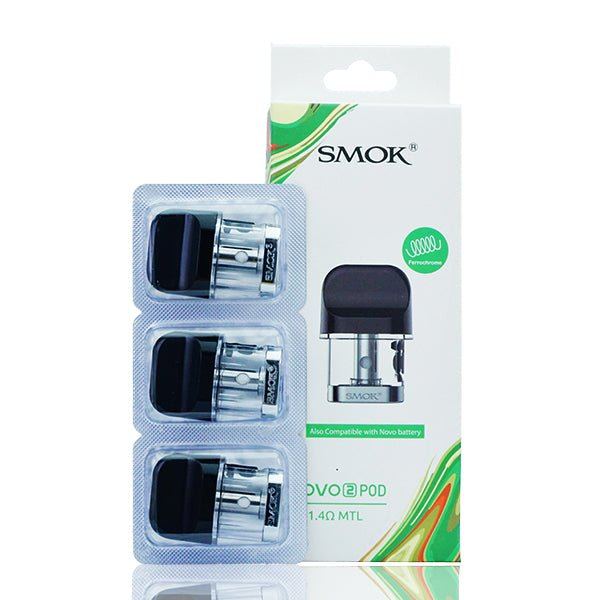 SMOK Novo 2 Replacement Pod Cartridge (Pack of 3) 1.4ohm with packaging