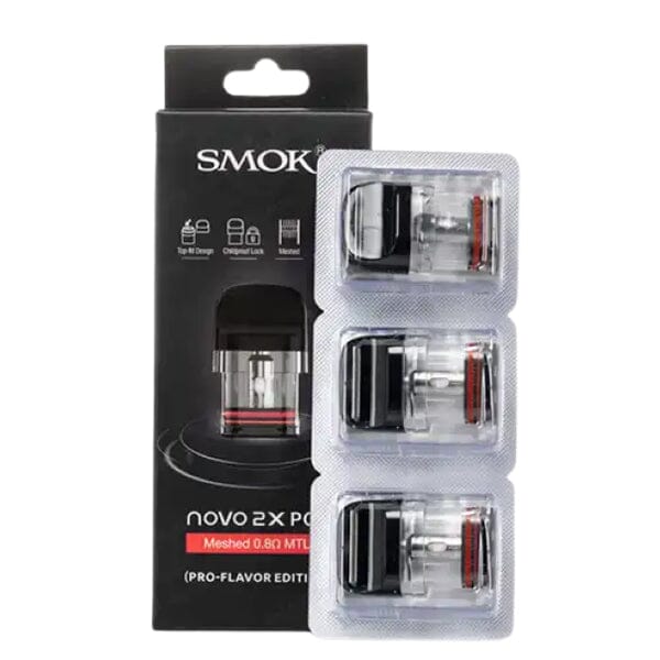 SMOK Novo 2X Meshed 0.8Ω MTL Pod (3pack) with packaging