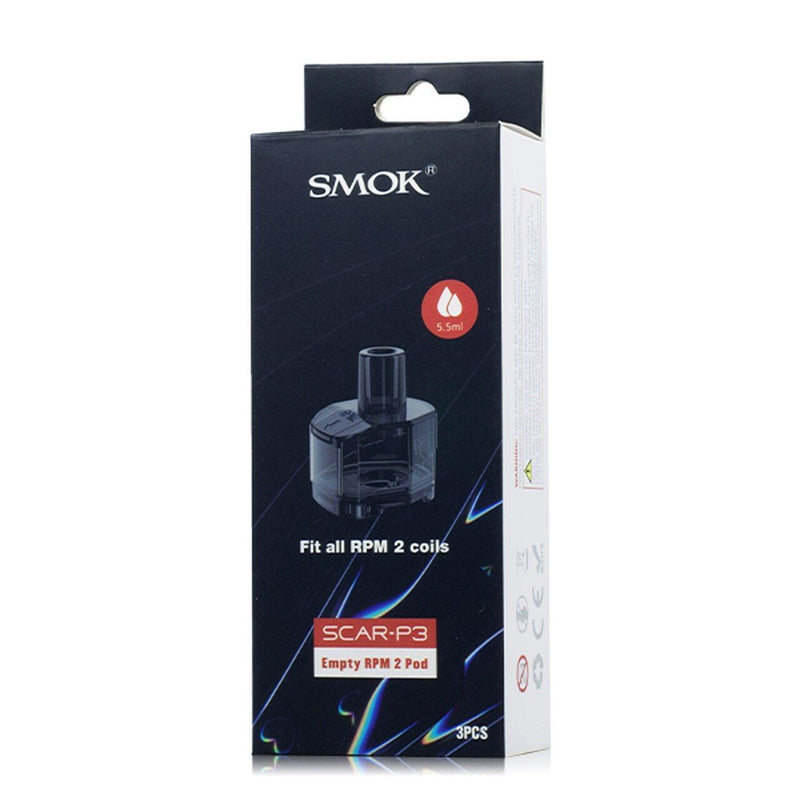 SMOK SCAR P3 Replacement Pods (3-Pack)  RPM2 Pod Packaging only