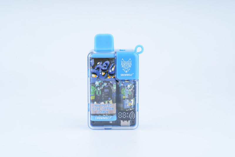 Snowwolf Ease Smart Disposable | 9000 Puffs | 18mL | 50mg blue cotton candy