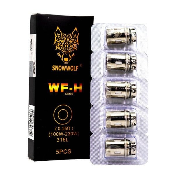 SnowWolf Mfeng WF Replacement Coils (Pack of 5) 0.16ohm with packaging