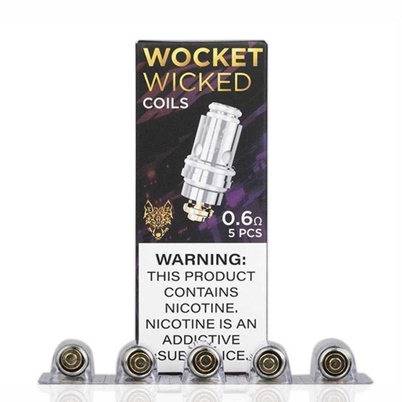 SnowWolf Wicked Replacement Coils (Pack of 5) 0.6 ohm with packaging