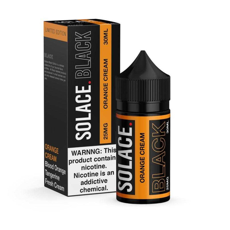 SOLACE BLACK | Orange Cream 30ML eLiquid with packaging