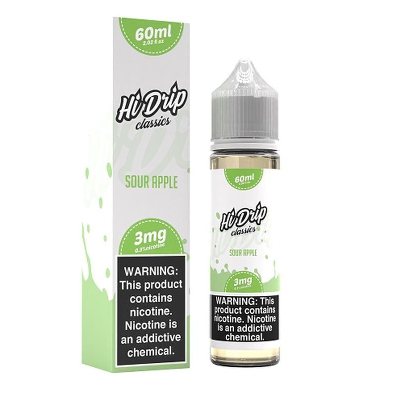 Sour Apple by Hi-Drip Classics E-Liquid 60ML with packaging