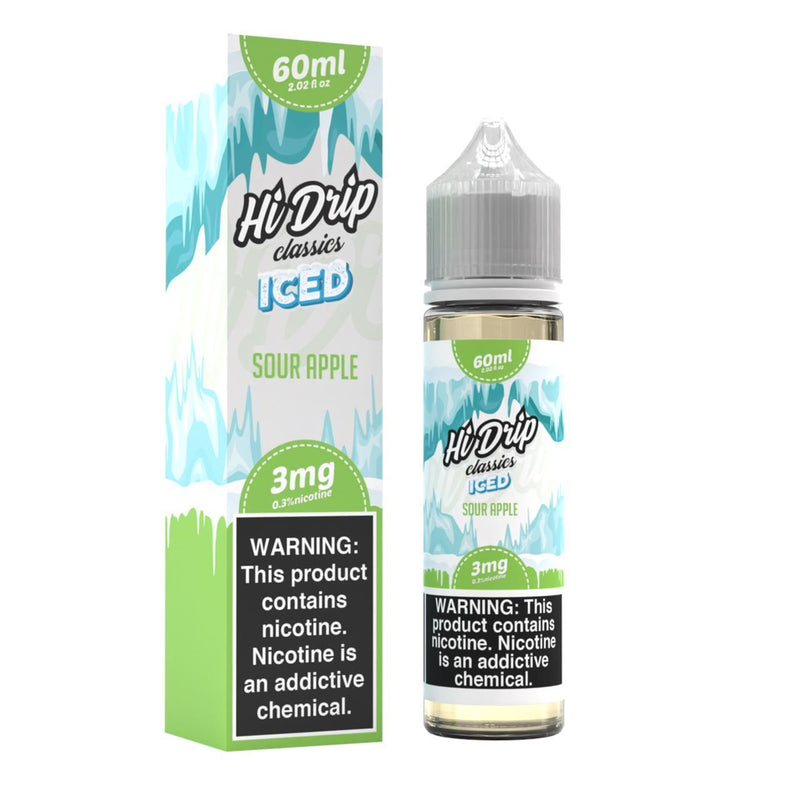 Sour Apple Iced by Hi-Drip Classics E-Liquid 60ML with packaging