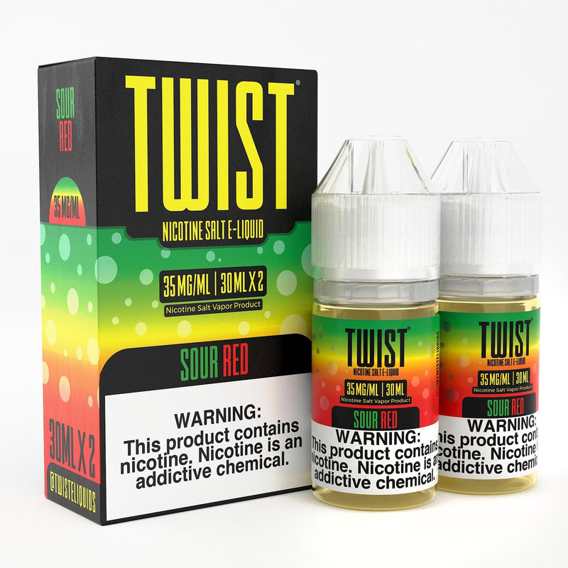 Sour Red by Twist Salt E-Liquids 60ml with packaging